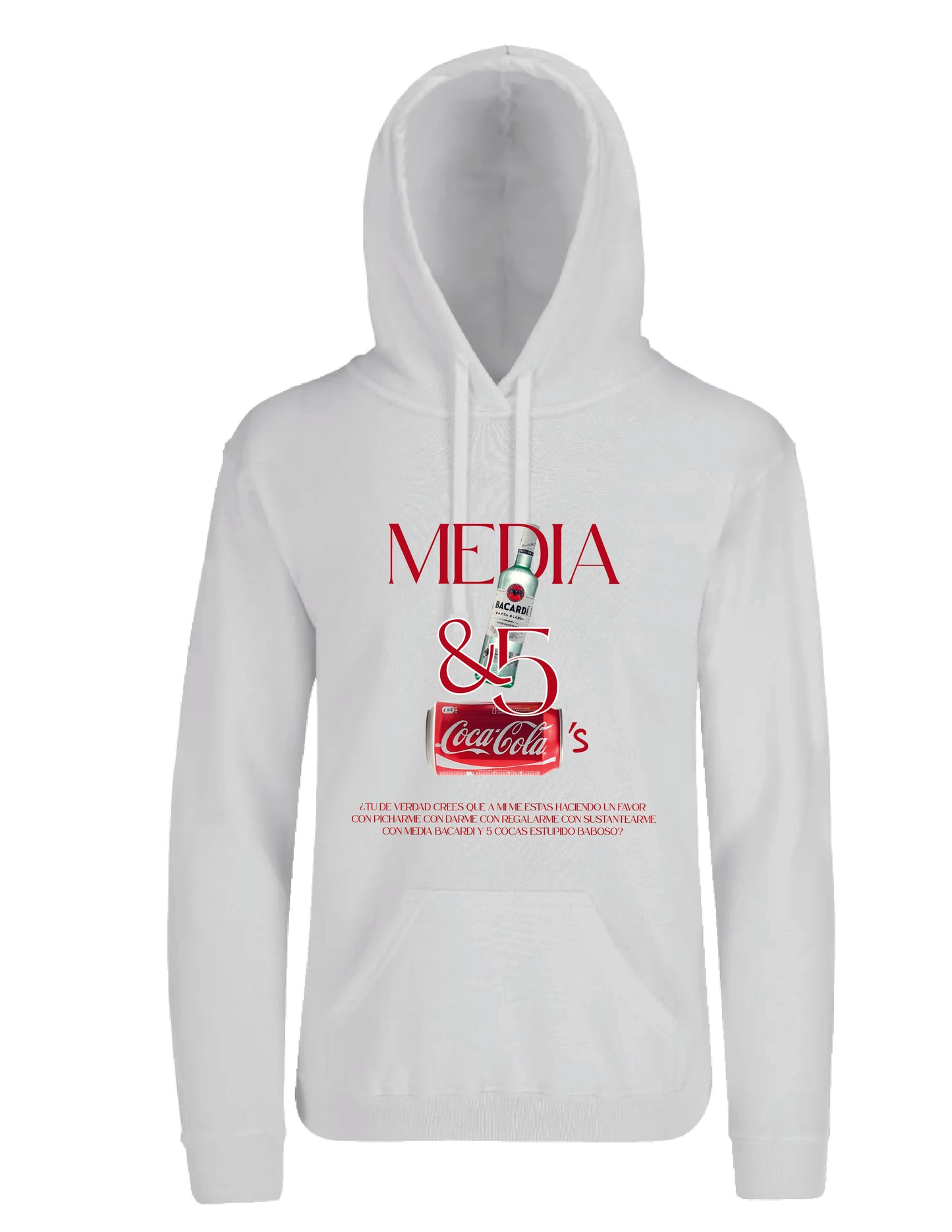 Playera Media Bacardi y 5 Coca´s