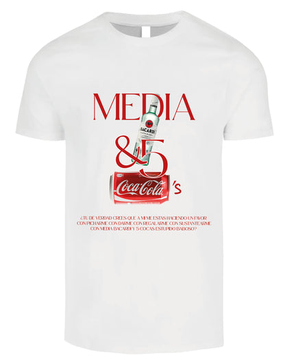 Playera Media Bacardi y 5 Coca´s
